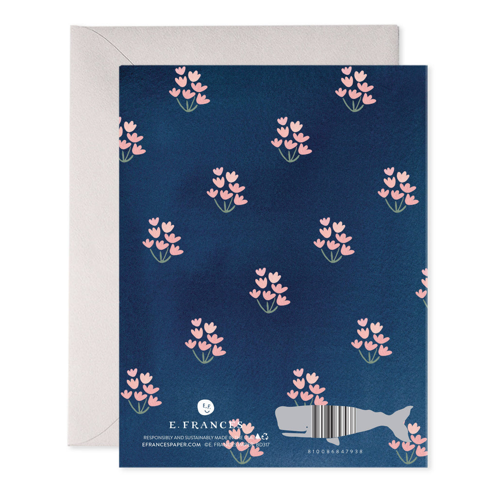 E. Frances Paper - Dainty Block Print Blue Birthday Greeting Card