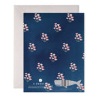 E. Frances Paper - Dainty Block Print Blue Birthday Greeting Card