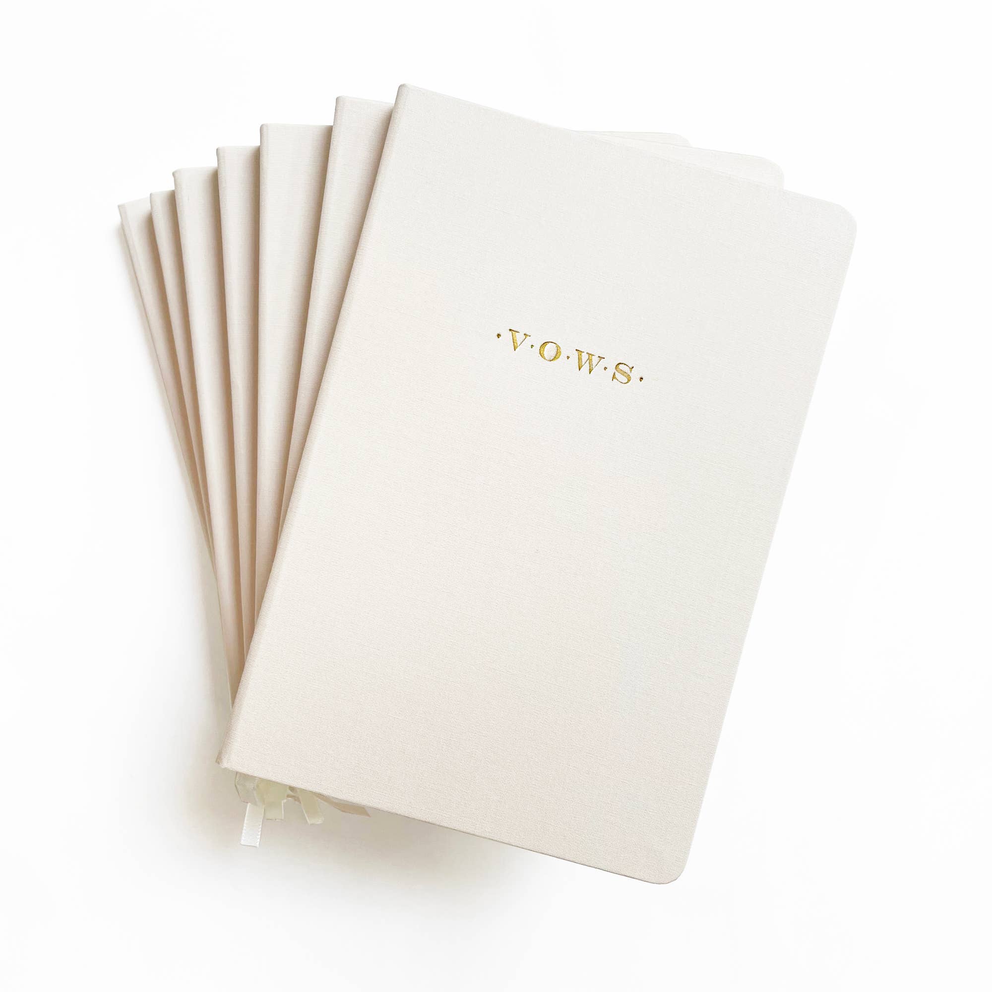 Studio Portmanteau - Wedding Vows Foil Embossed Linen Notebook | Neutral Tones: Cream