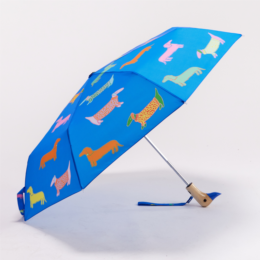 Original Duckhead - Dogs in Blue Dachshund Eco-friendly Duckhead Umbrella