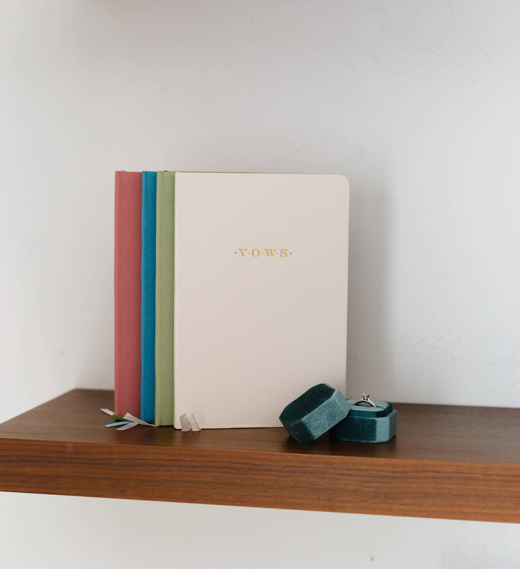 Studio Portmanteau - Wedding Vows Foil Embossed Linen Notebook | Neutral Tones: Cream