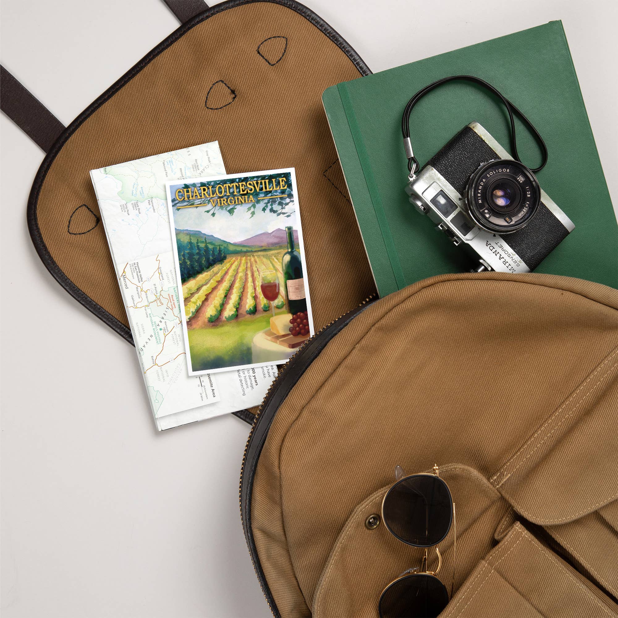 Lantern Press - PREMIUM POSTCARDS Charlottesville, Virginia Wine Vineyard