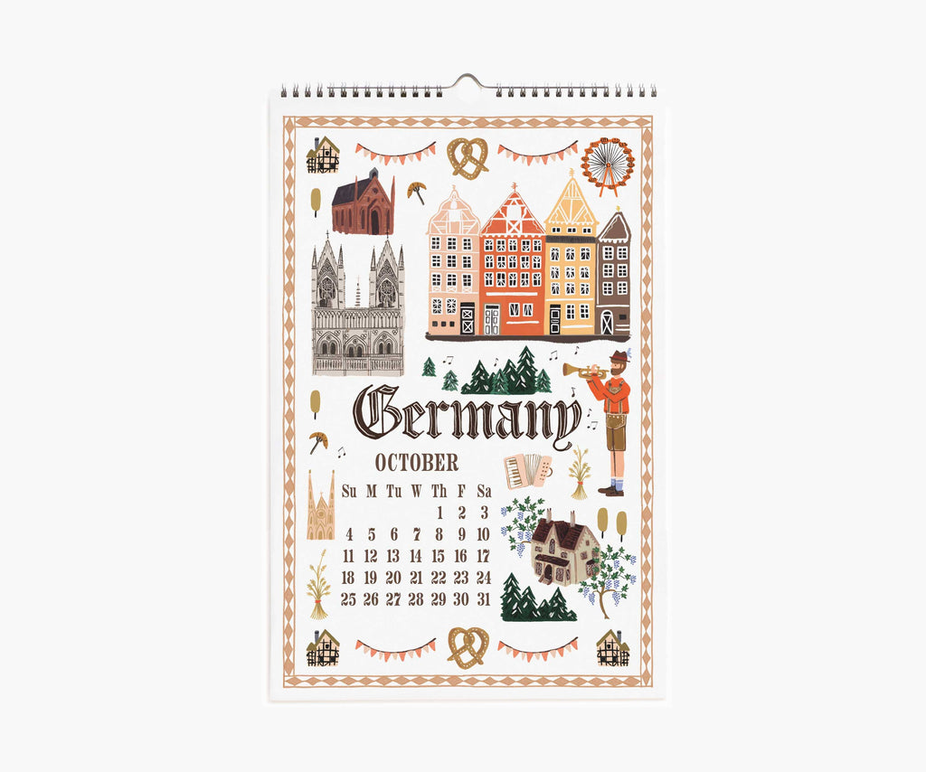 Rifle Paper Co. - 2026 World Travel Wall Calendar
