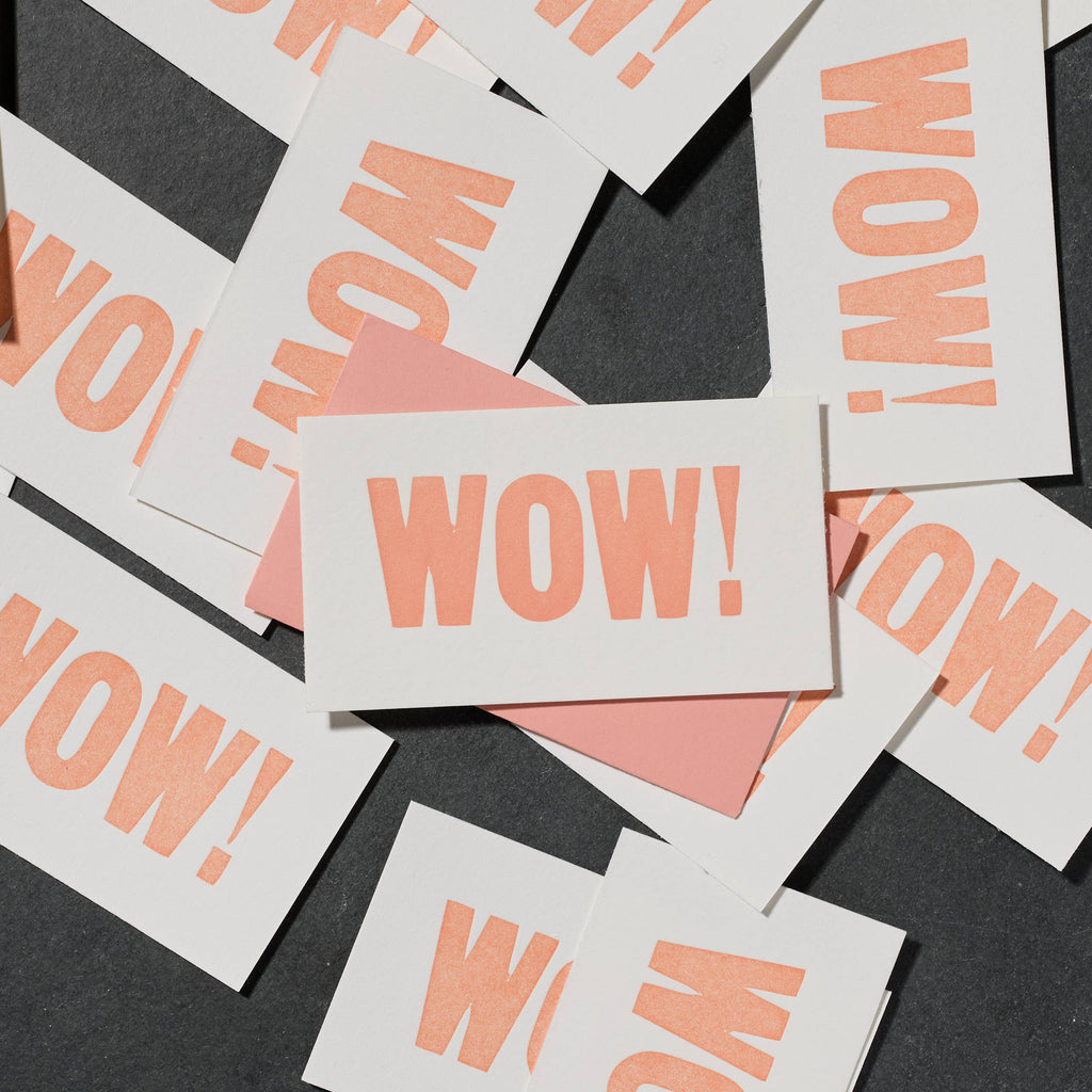 Etc. Letterpress - WOW! Mini Card