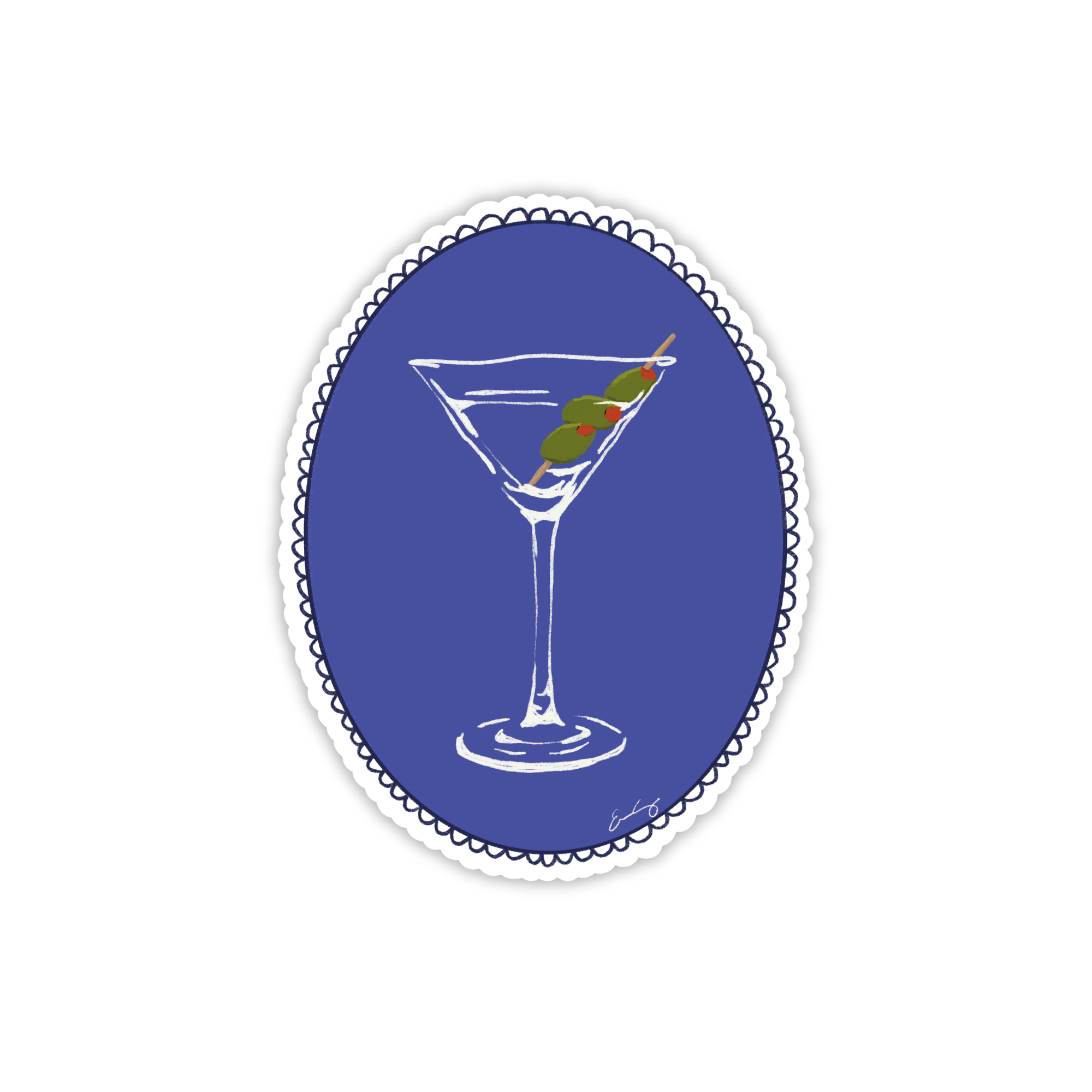 Studio Conroy - Martini Die-Cut Sticker