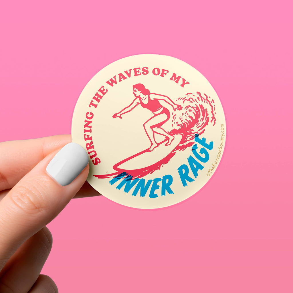 The Raccoon Society - Surfing My Inner Rage Sticker