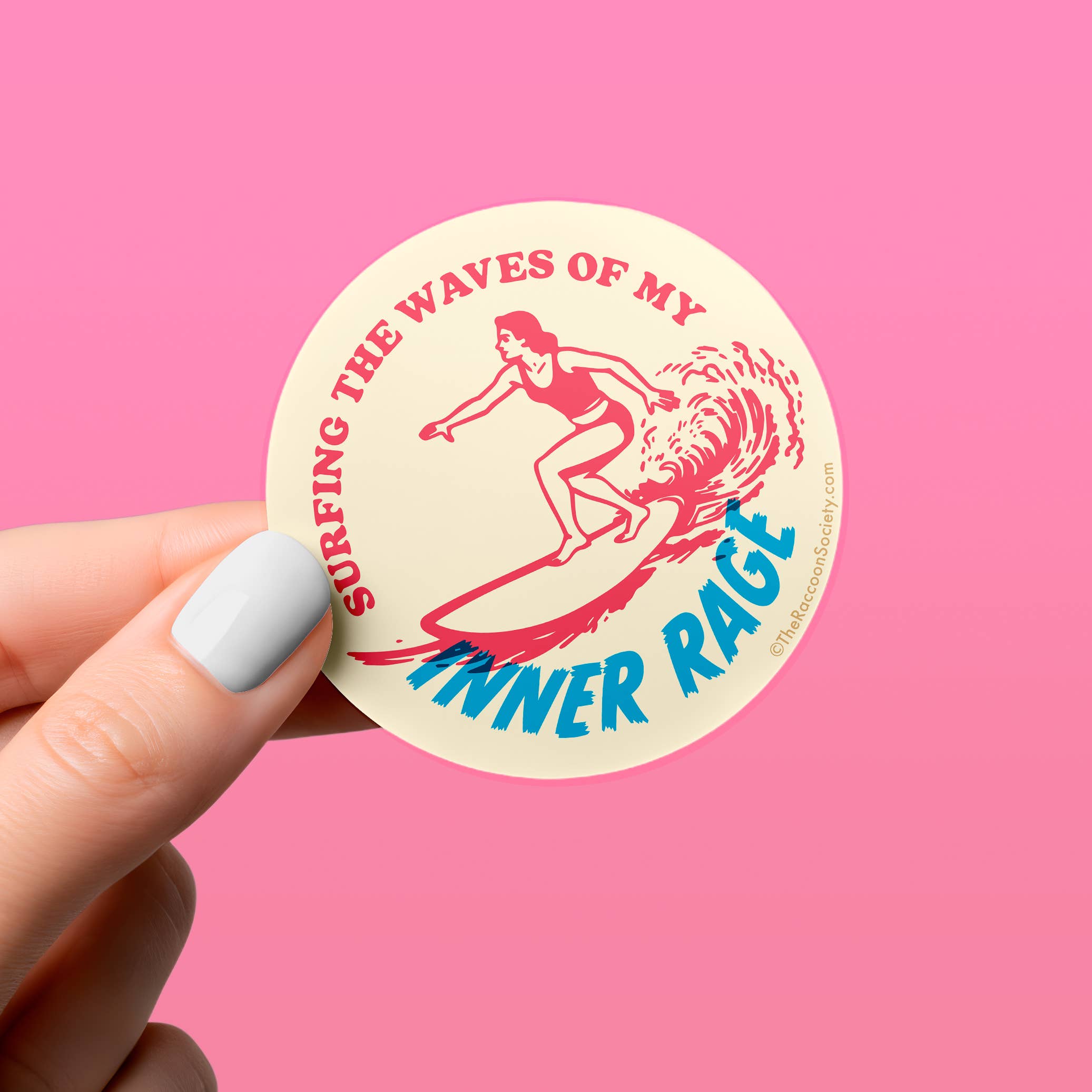 The Raccoon Society - Surfing My Inner Rage Sticker