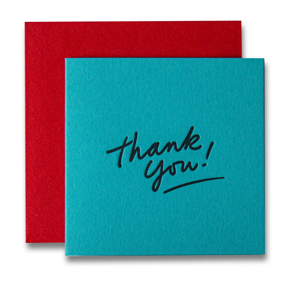 Ladyfingers Letterpress - Thank You Letterpress Tiny Card