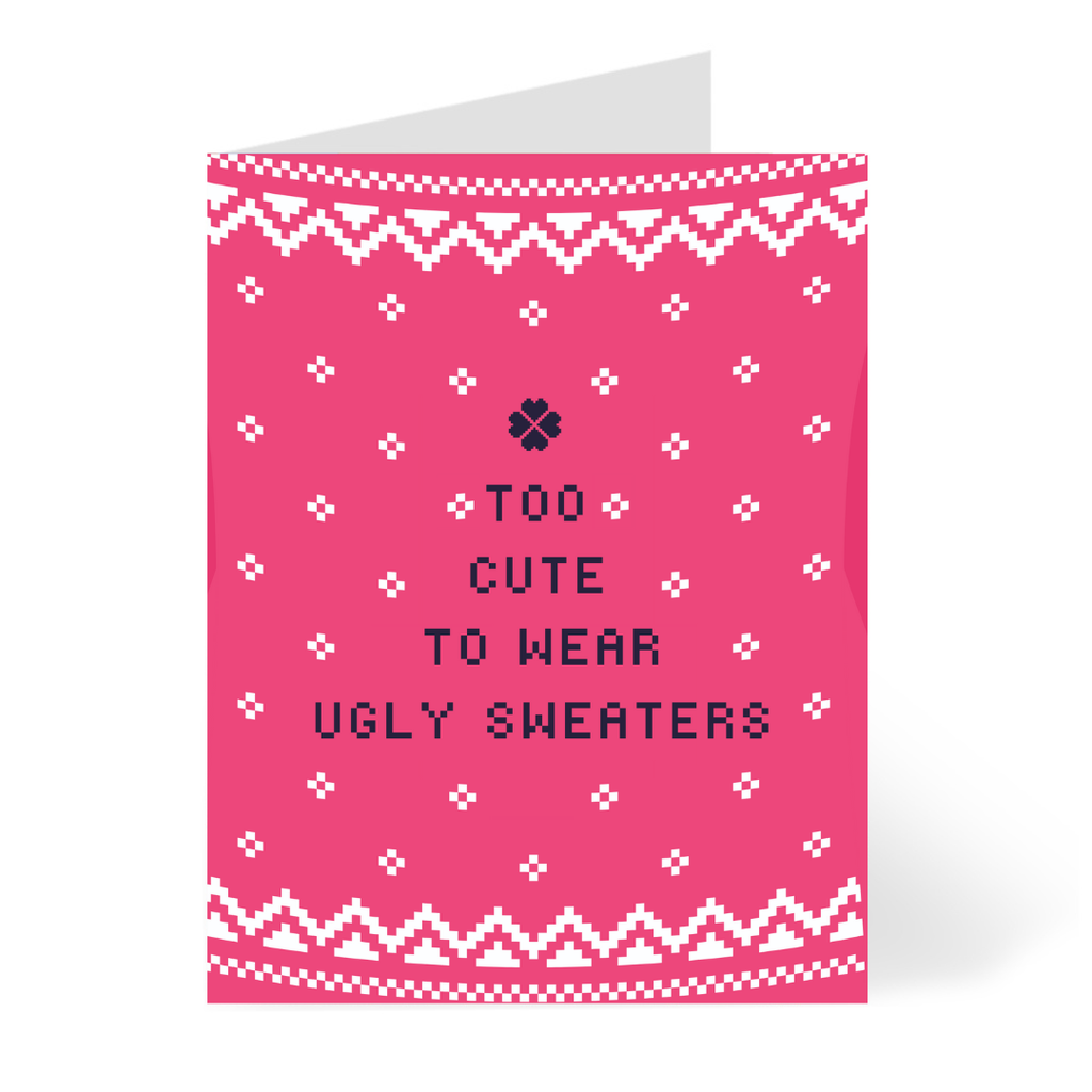 CheerNotes - Too Cute Ugly Sweaters | Funny Christmas Holiday Greeting