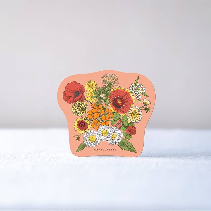 Anellabees - Back to School Honeybee Orange Pollinator Stickers