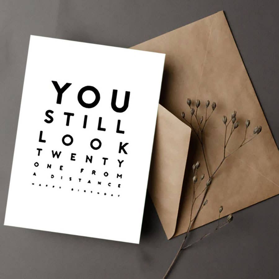 Beyoutifully Brown® - 21 From a Distance Birthday Greeting Card