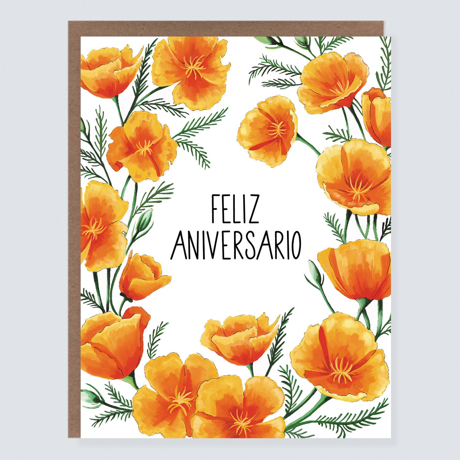 Morgan Swank Studio - Feliz Aniversario Flowers | Spanish Anniversary Card