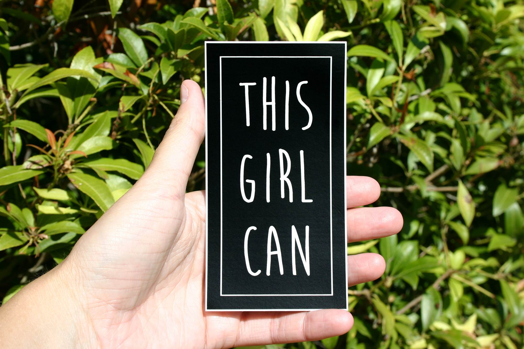 Discovery Stickers - This Girl Can Vinyl Sticker: Pink / Tall