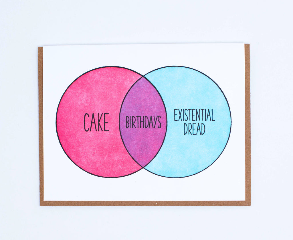 Lady Pilot Letterpress - Venn Birthday Greeting Card
