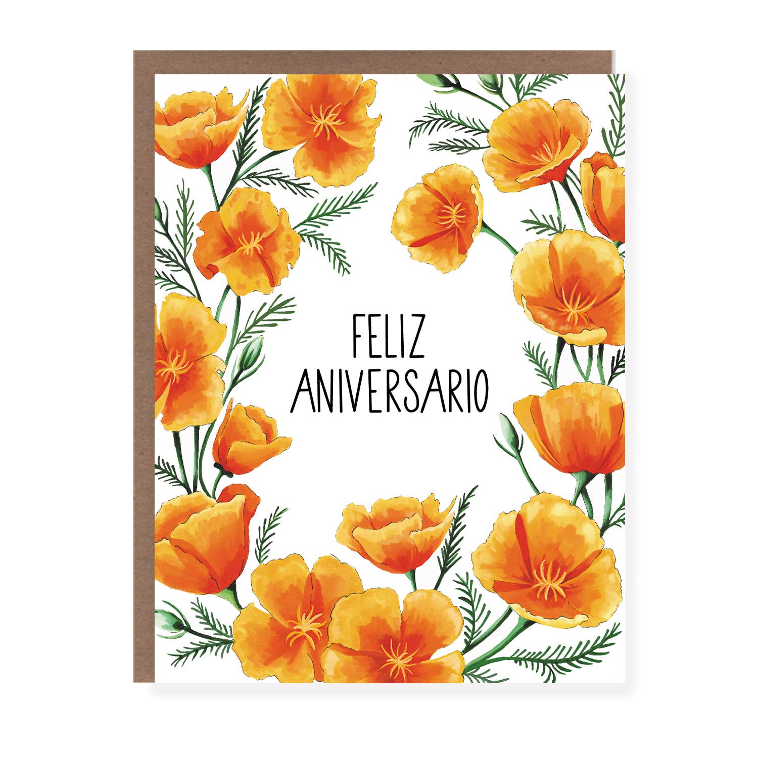 Morgan Swank Studio - Feliz Aniversario Flowers | Spanish Anniversary Card