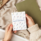 Watercolor Wednesday - Skiing Birthday Card | Winter Happy Birthday Card for Skier