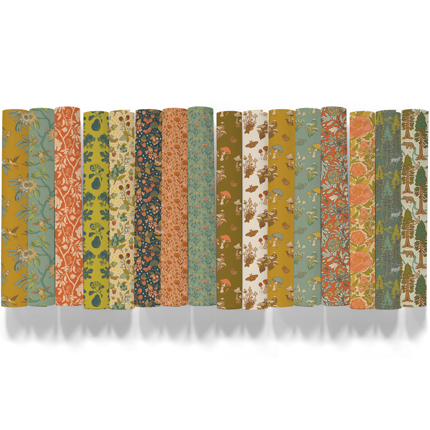 Mustard Beetle - Recyclable Gift Wrap / Wrapping Paper: Redwoods: Flat/Not Rolled