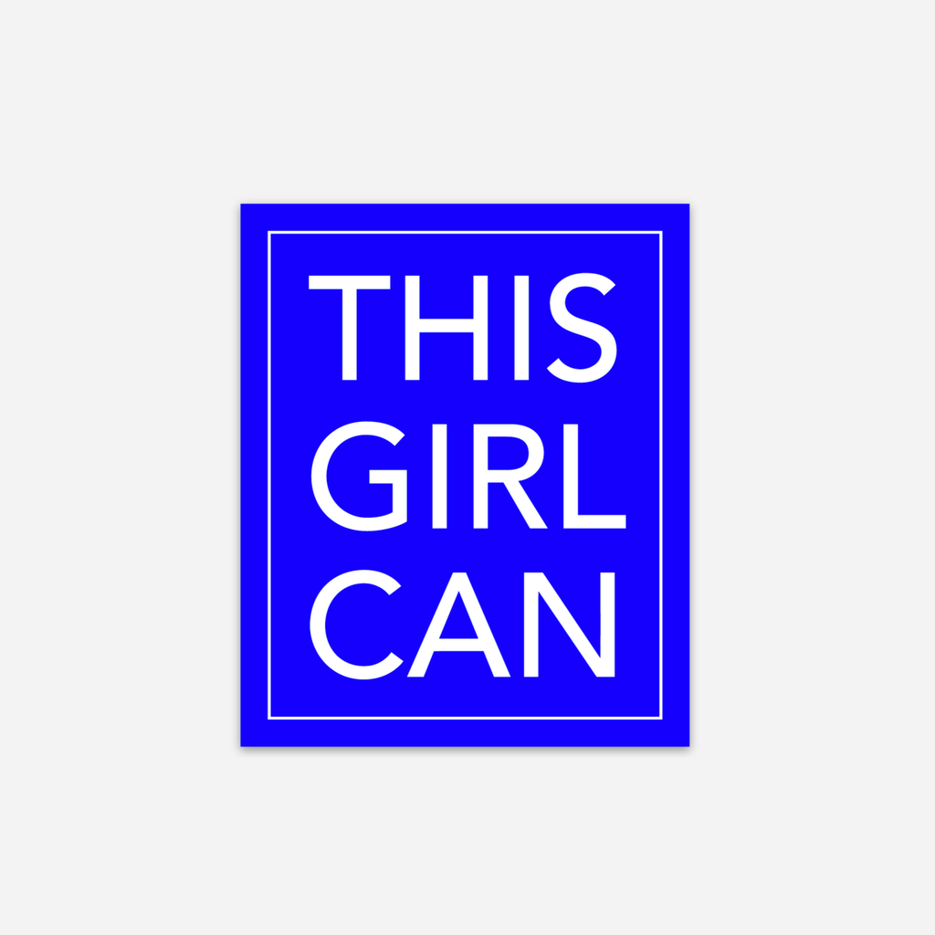 Discovery Stickers - This Girl Can Vinyl Sticker: Pink / Tall