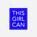 Discovery Stickers - This Girl Can Vinyl Sticker: Pink / Tall