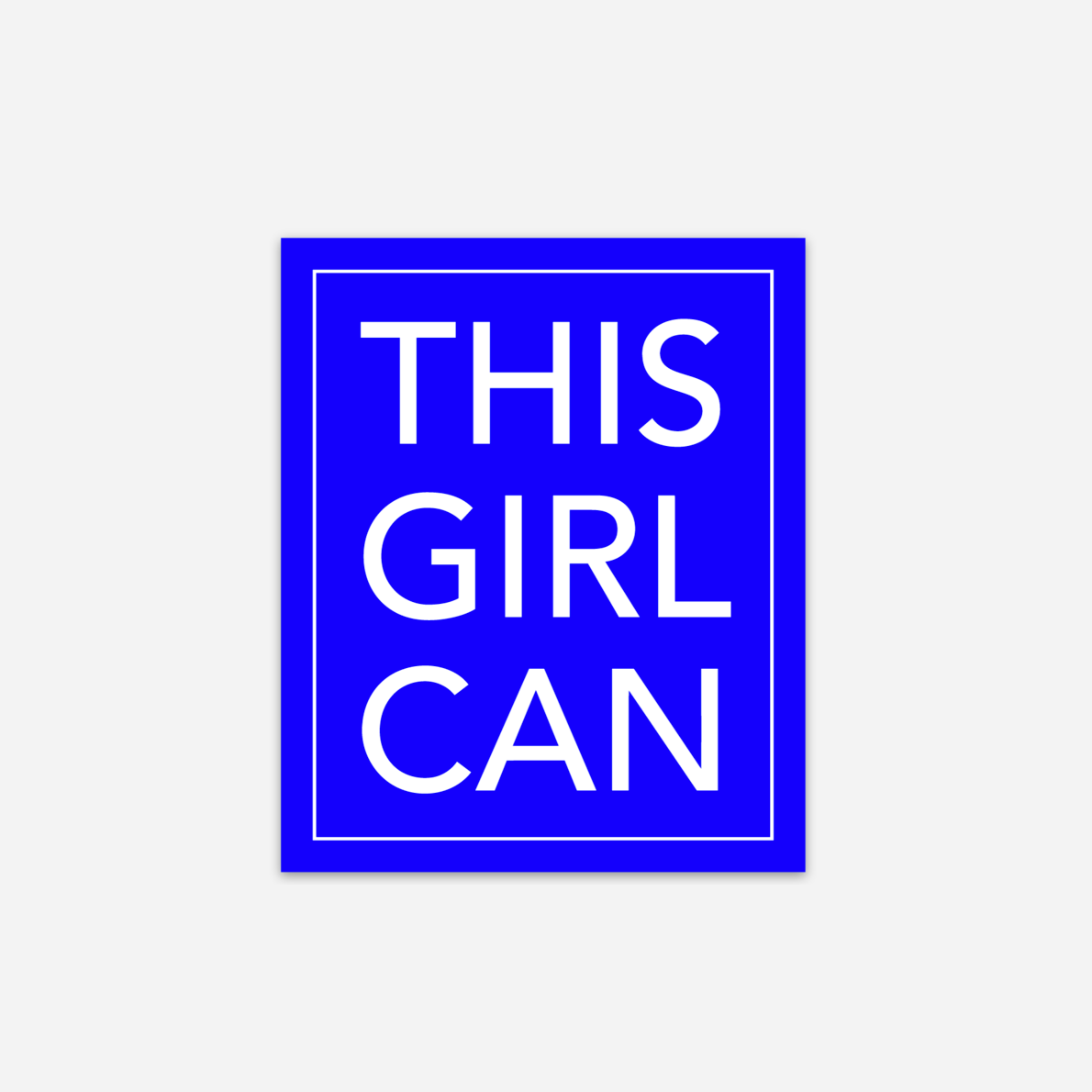 Discovery Stickers - This Girl Can Vinyl Sticker: Pink / Tall