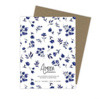 Almeida Illustrations - Deepest Condolences Navy Floral Card