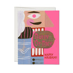 Red Cap Cards - Nutty or Nice greeting card: Single