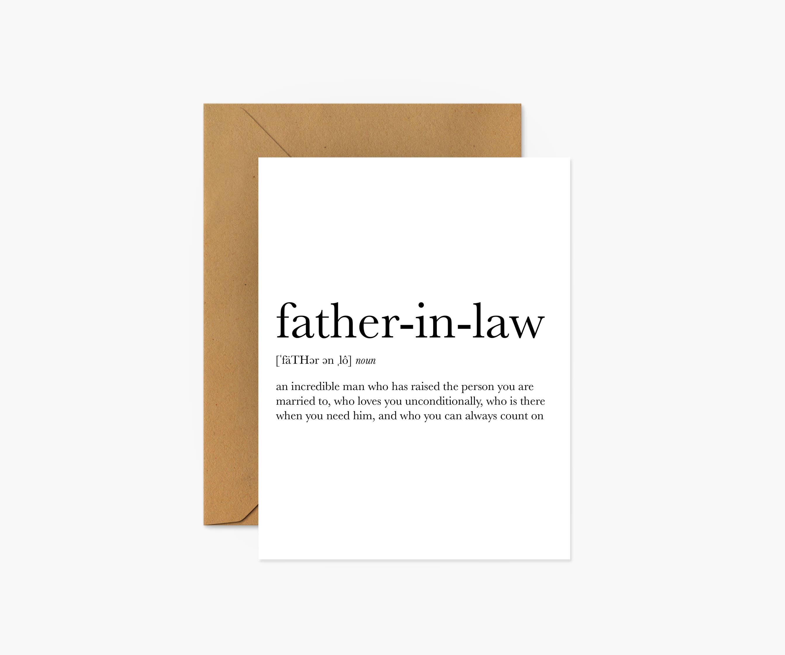 Footnotes - Father-in-Law Definition - Father's Day Card