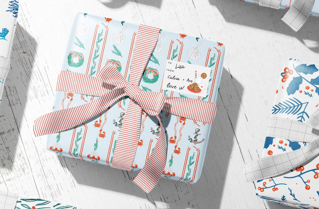 Ramus & Co. - Santa & Dogs Gift Label Sheets — Pack of 3