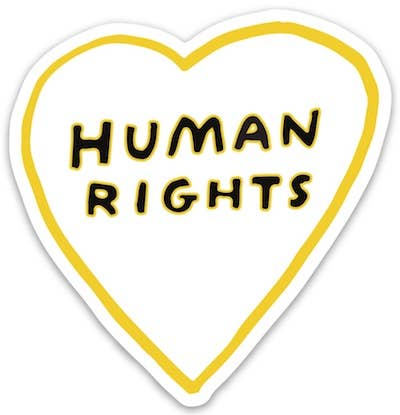 THE FOUND - Human Rights Heart Die Cut Sticker