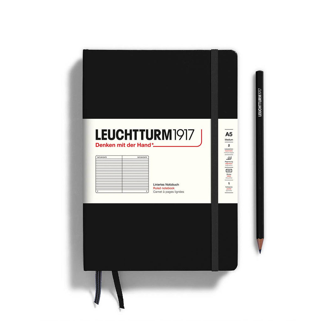 LEUCHTTURM1917 - Notebooks - Medium (A5): Anthracite / Hardcover / Plain
