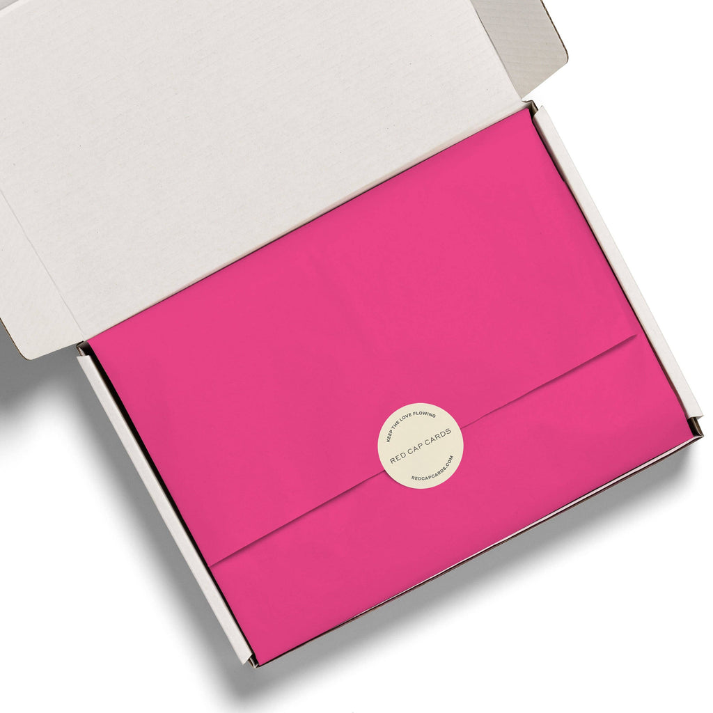 Red Cap Cards - Neon Pink tissue paper