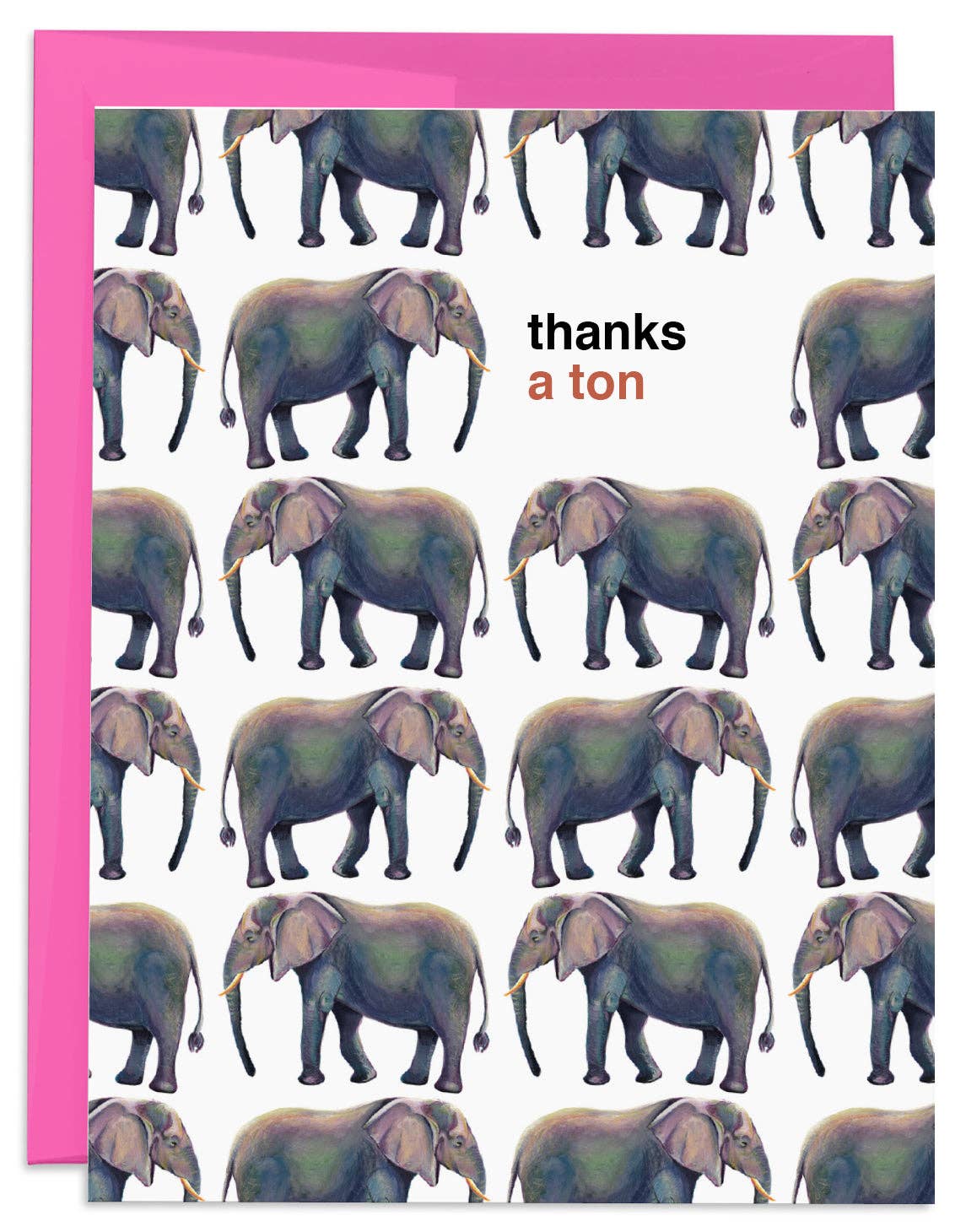 J6R6 - Elephant Thank You Card