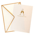 Graphique, Champagne Wedding Handmade Card