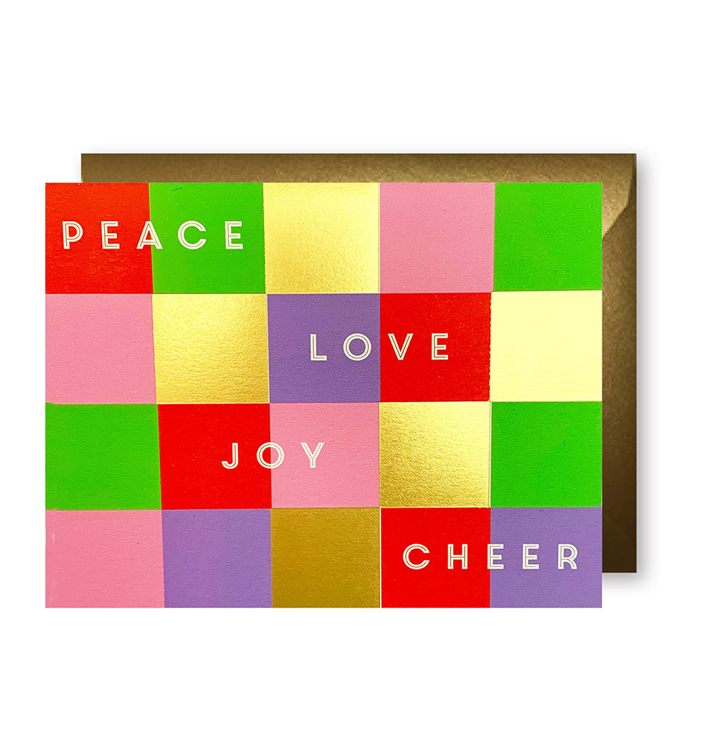 JFalkner, PEACE JOY COLORFUL SQUARES