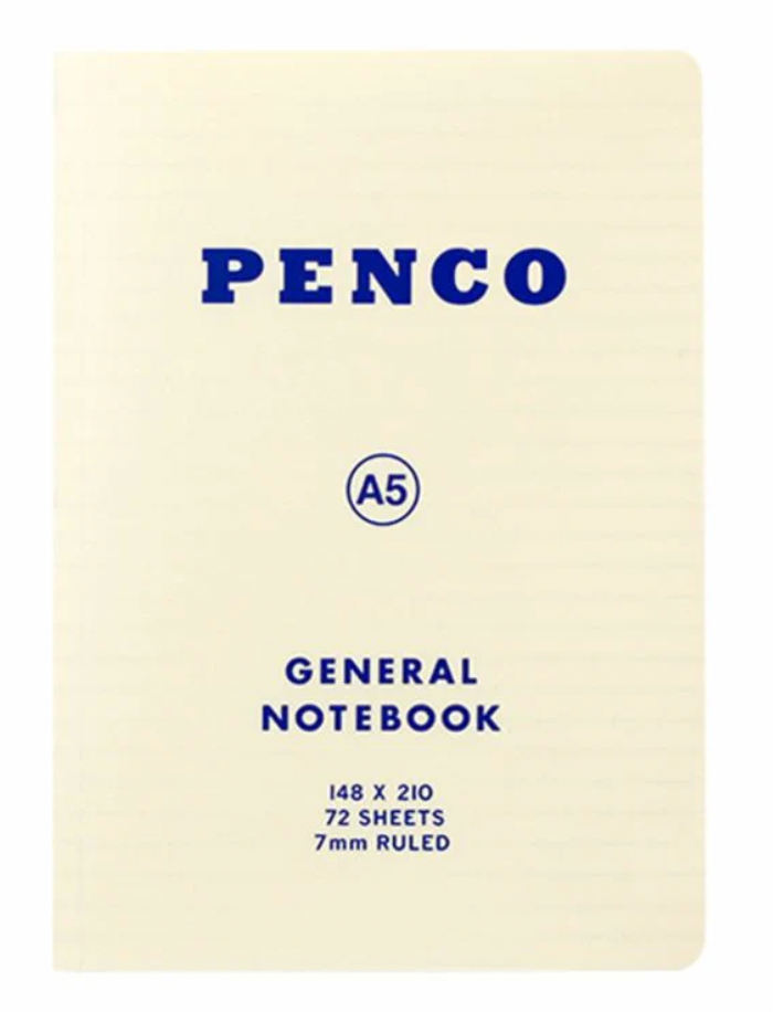Penco General Notebook - A5 White, Ruled