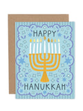 Pippi Post, Happy Hanukkah Menorah Greeting Card