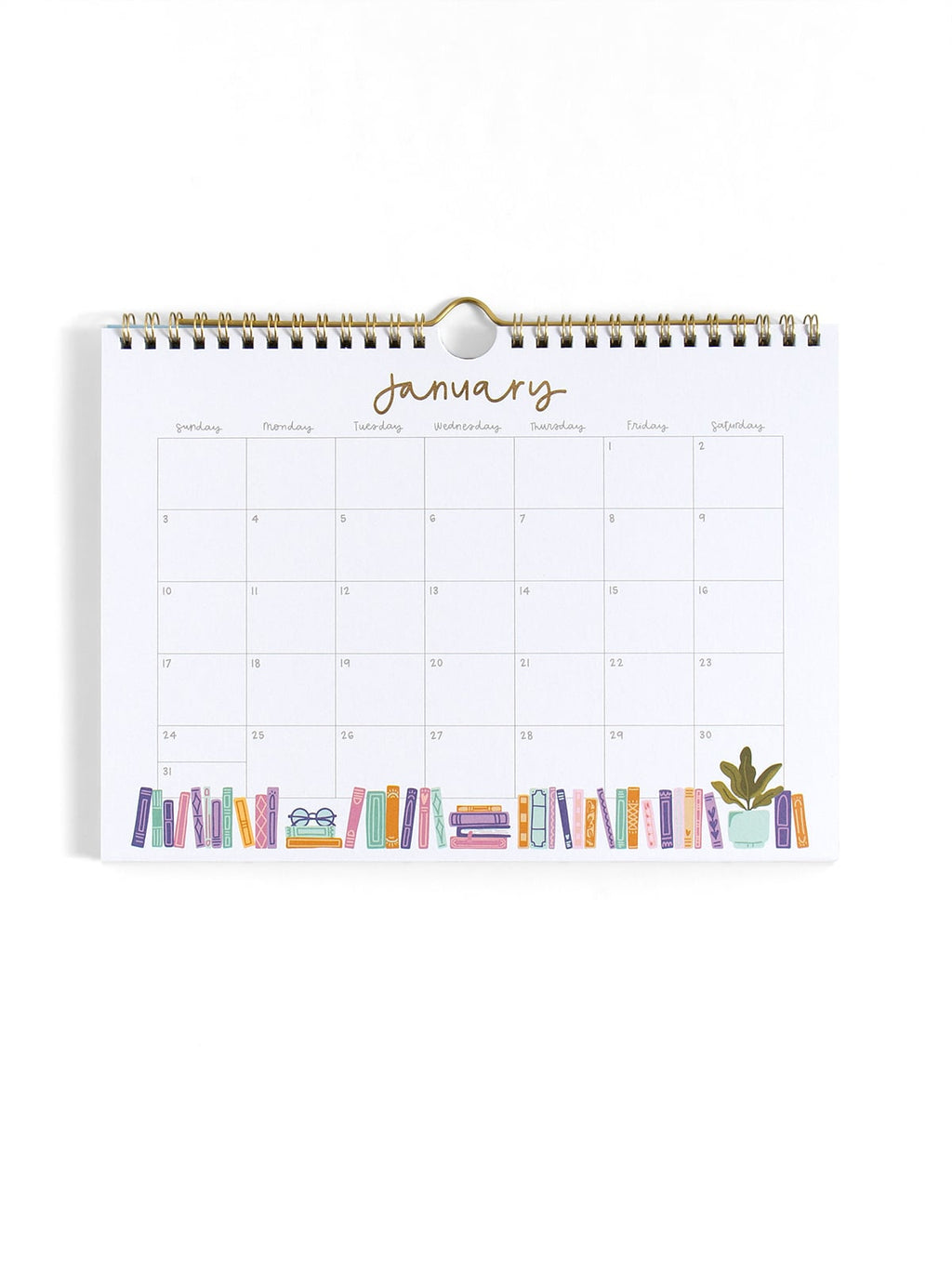Book Lover's 2027 Spiral Hanging Wall Calendar