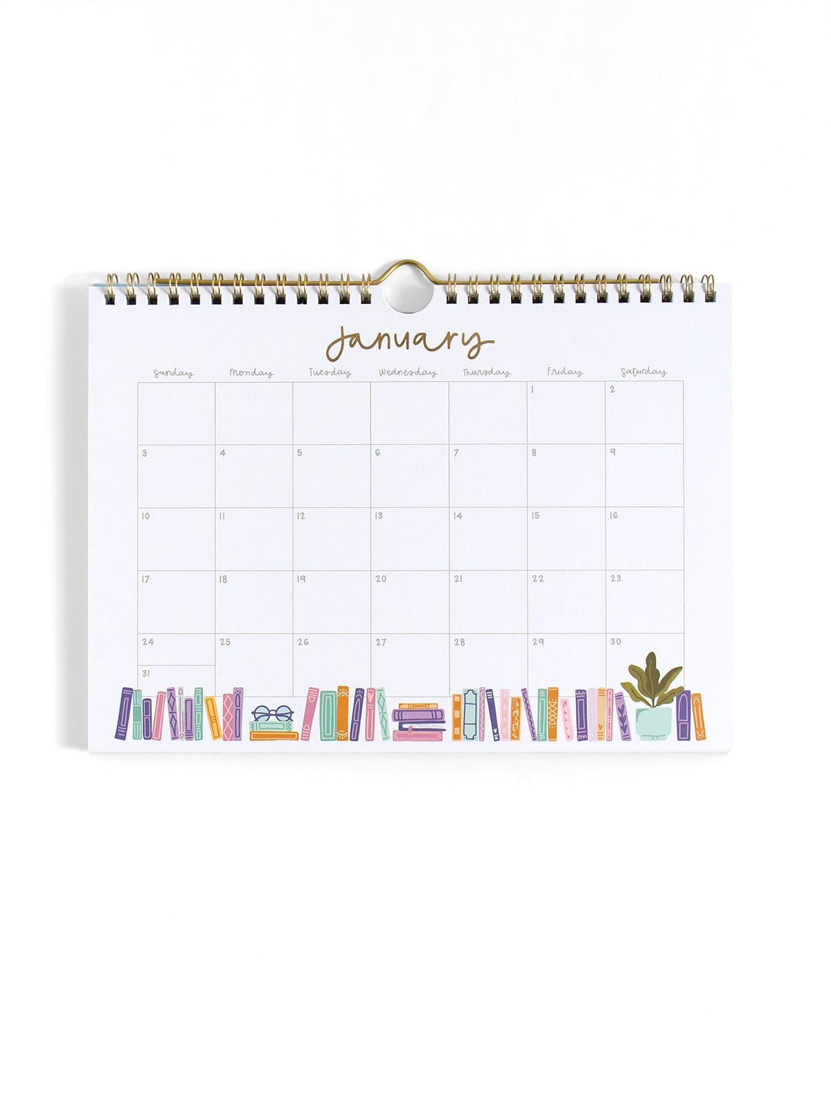 Book Lover's 2027 Spiral Hanging Wall Calendar