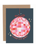 Pippi Post,  Happy New Year Disco  Ball Greeting Card
