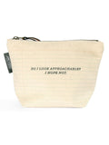 Studio Calico, Do I Look Approachable Zippered Canvas Pouch