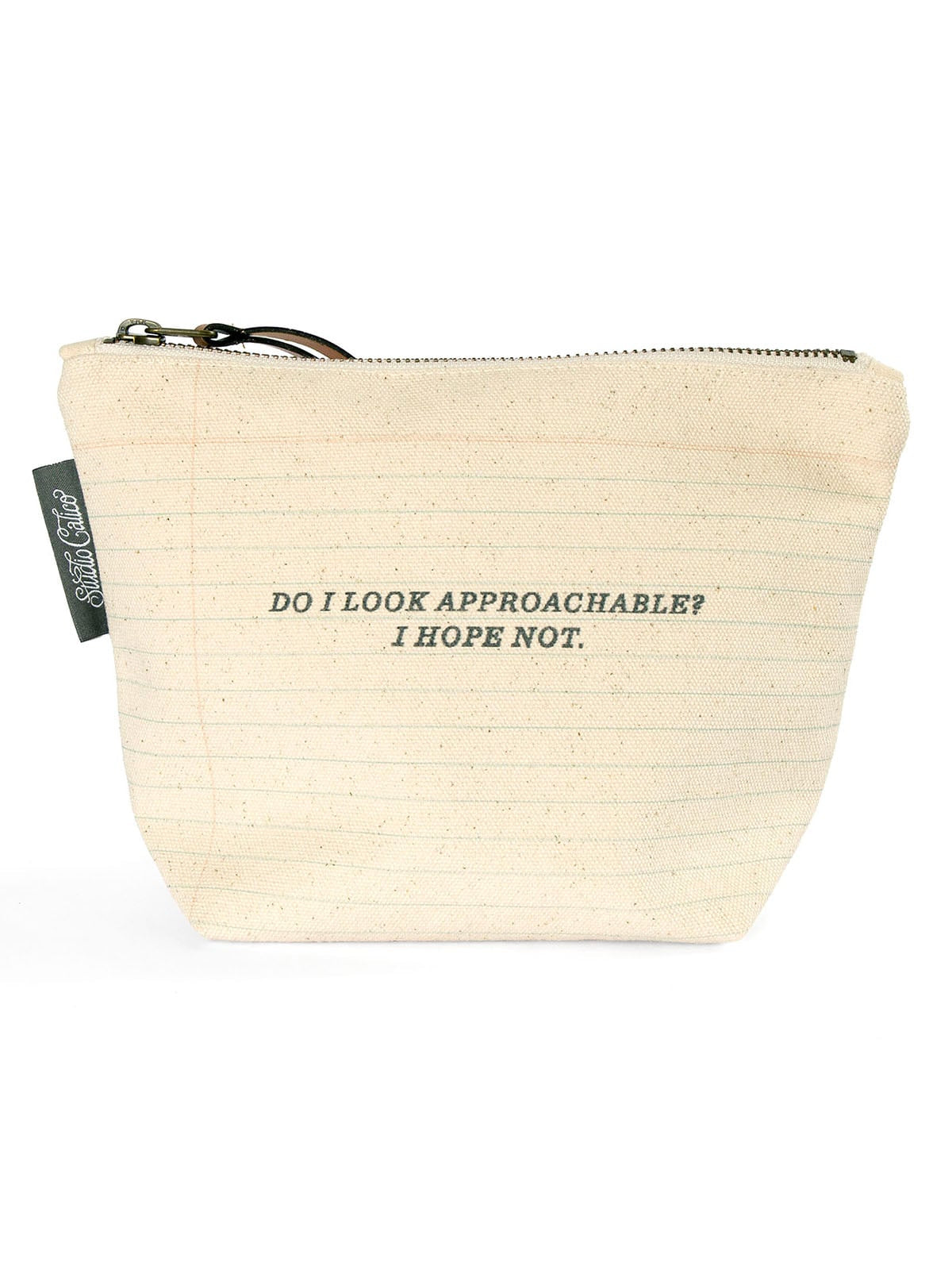 Studio Calico, Do I Look Approachable Zippered Canvas Pouch