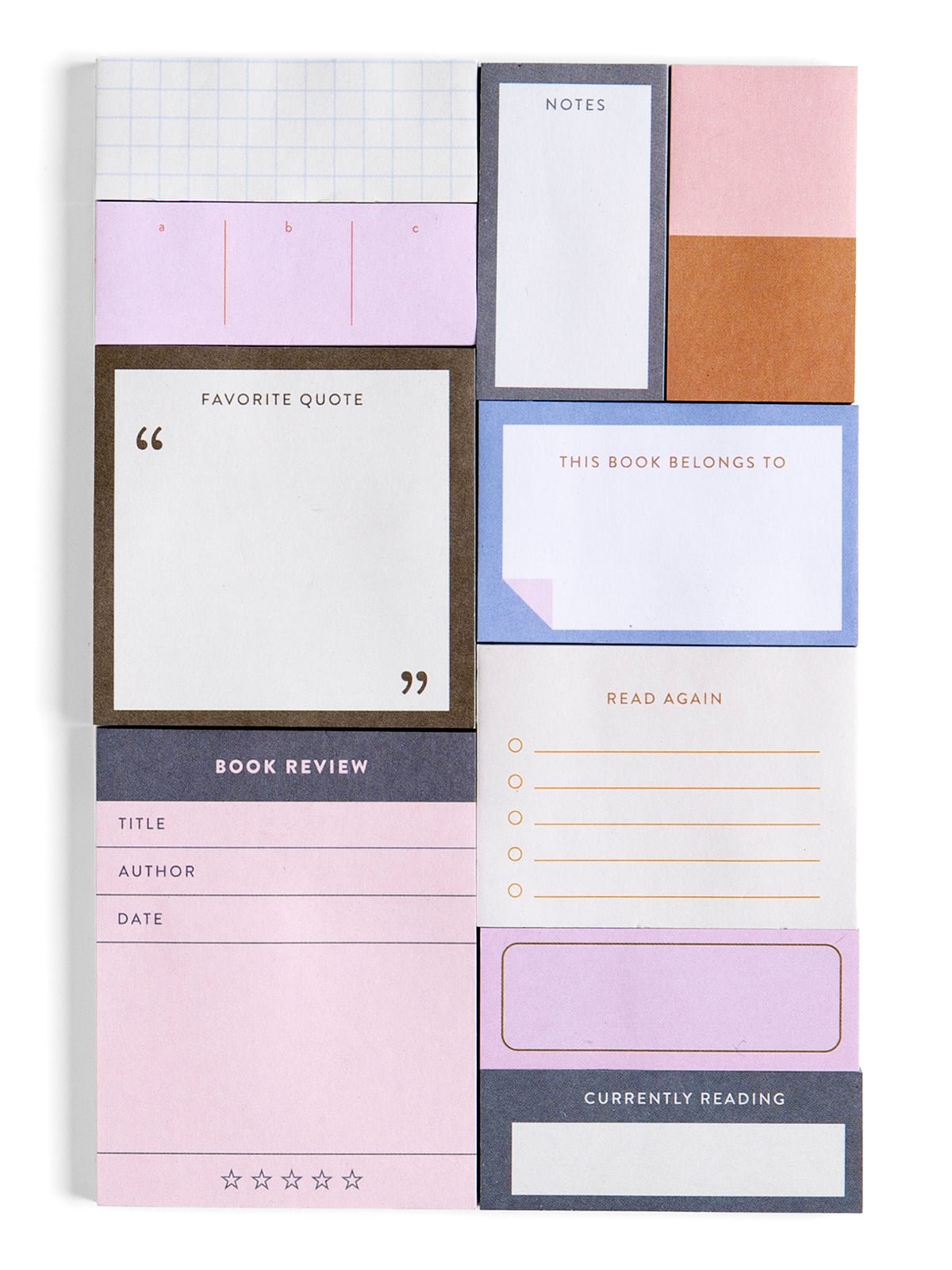 Studio Calico, Sticky Note Notepads - Set of 10 Reader Edition