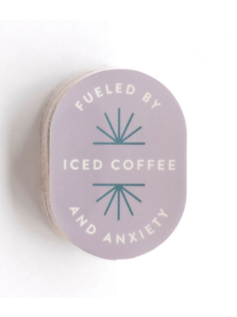 Studio Calico, Fueled By Iced Coffee  Decal Sticker