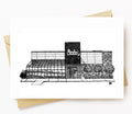 Bellavance Ink, Greeting Card With A Pen & Ink Drawing Of Bodos Bagels Restaurant In Charlottesville