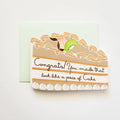 ILOOTPAPERIE - Congrats! Piece Of Cake Die Cut Greeting Card