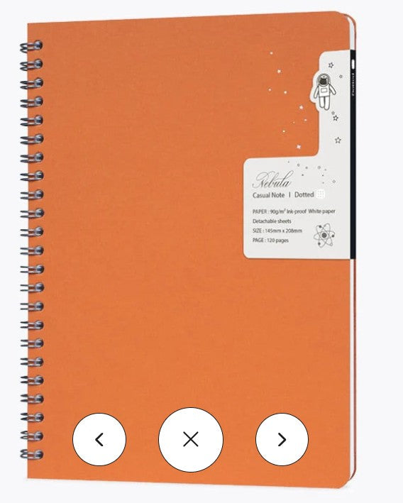 Colorverse Nebula Casual Notebook - Ruled - Orange