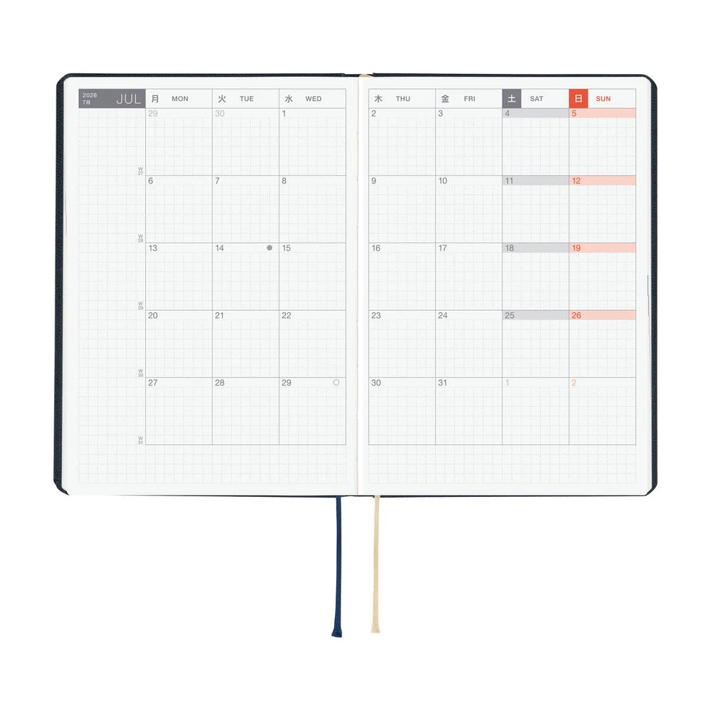 Hobonichi, Techo 2026 HON A6, Slash, Navy