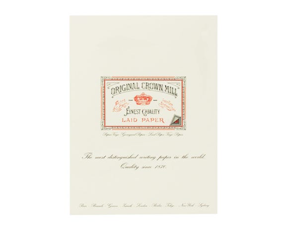 Original Crown Mill Classic Laid Writing Pads A4, White
