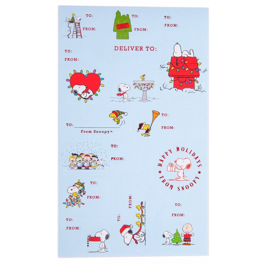 Graphique, Peanuts® Holiday Gift Labels Blue