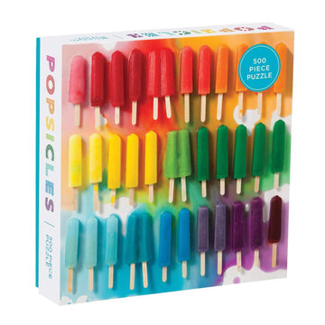 Galison - Rainbow Popsicles 500 Piece Jigsaw Puzzle – rock paper ...